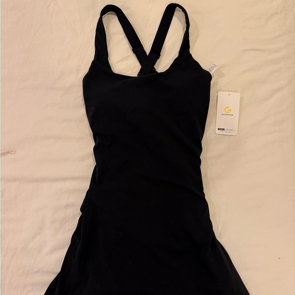 Black Cross-Back Dress athletic